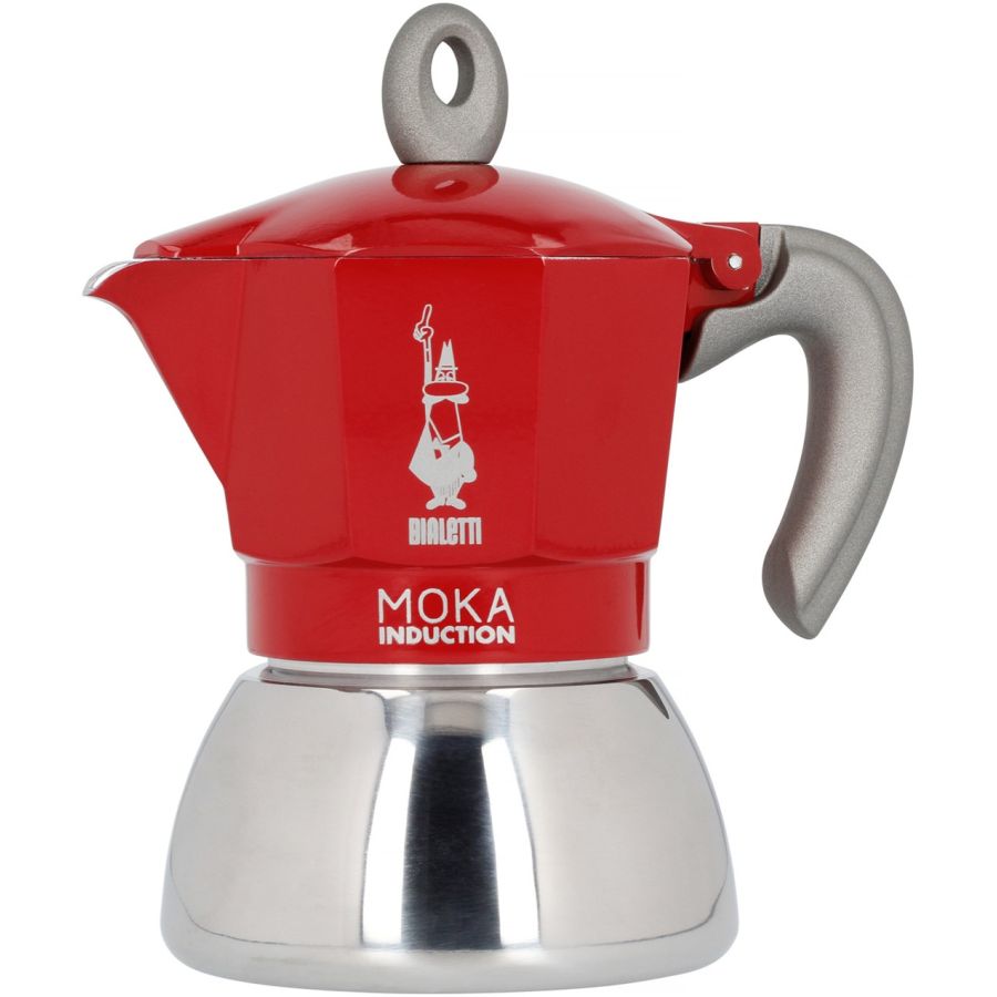 Bialetti Moka Induction Red mutteripannu, 4 kuppia