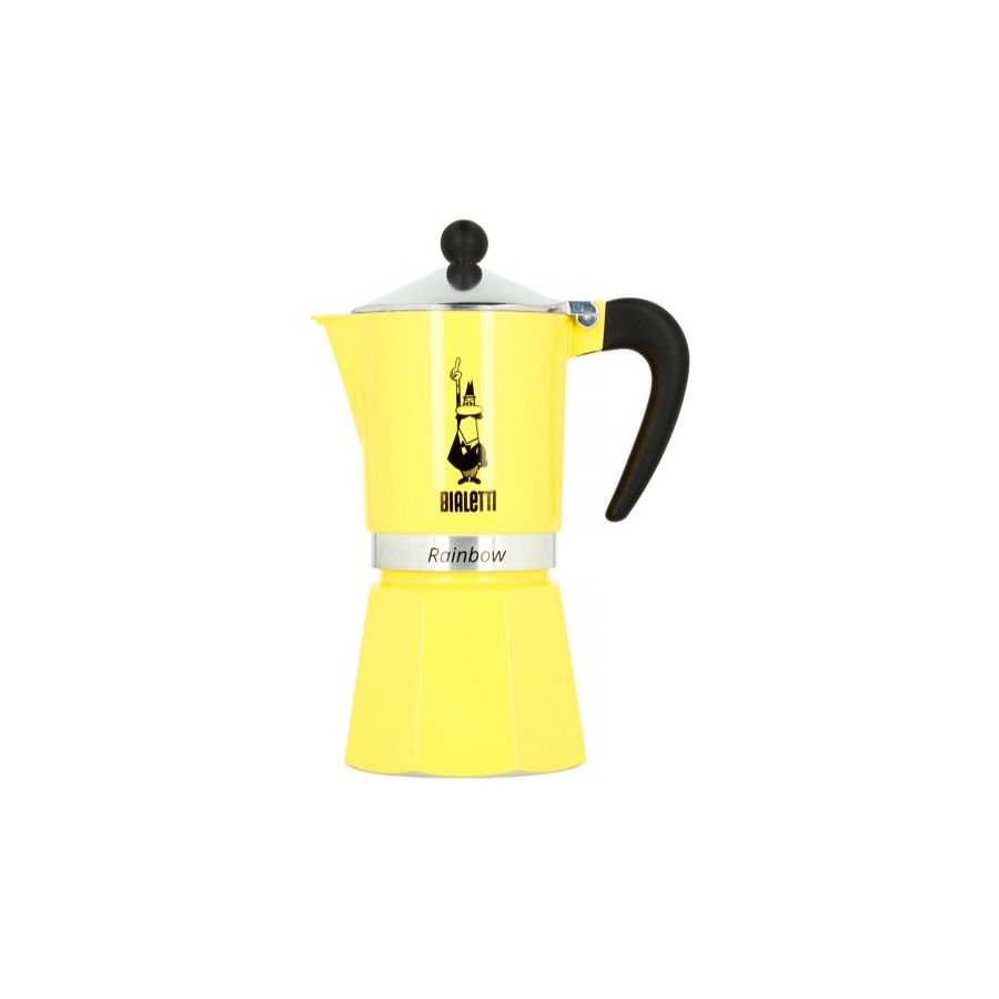 Bialetti Primavera Rainbow mutteripannu 6 kuppia, keltainen
