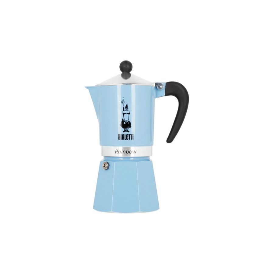 Bialetti Primavera Rainbow mutteripannu 6 kuppia, vaaleansininen
