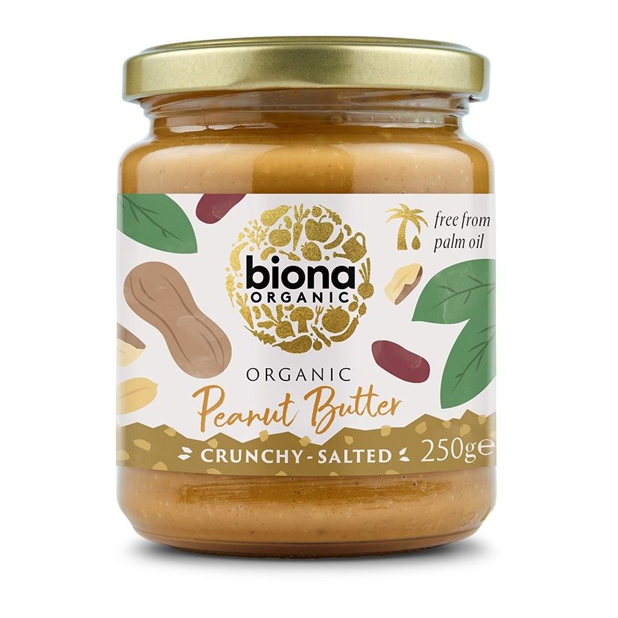 Biona Peanut Butter Crunchy suolattu maapähkinävoi 250 g