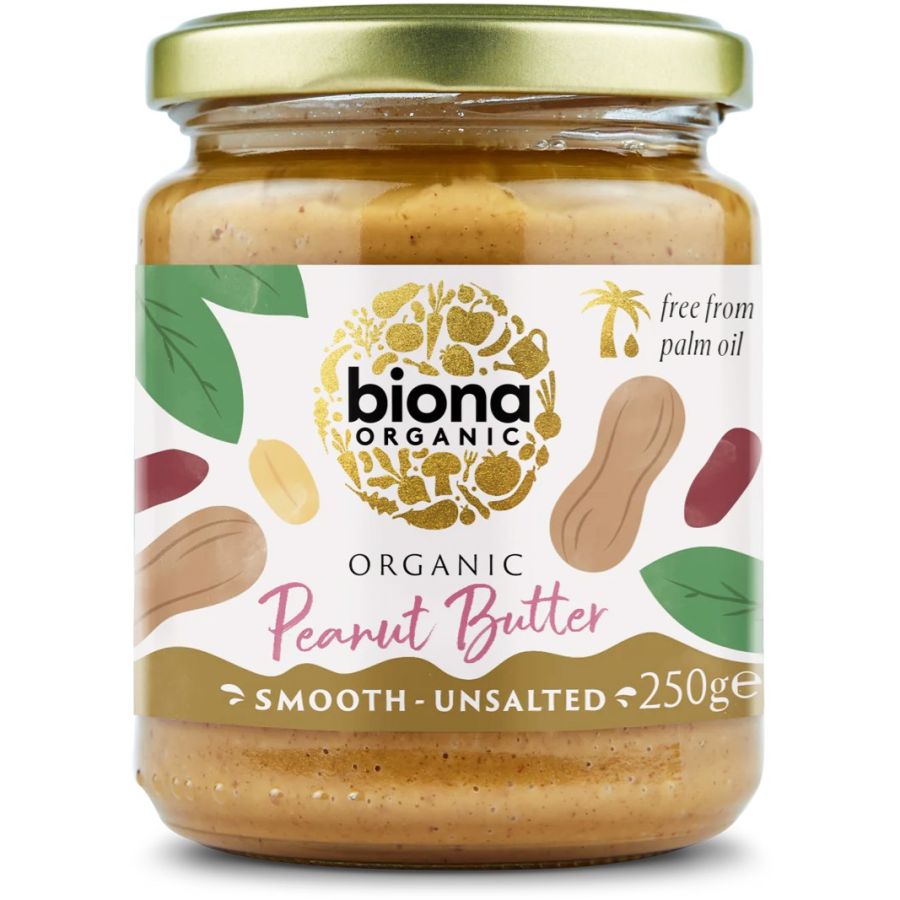 Biona Peanut Butter Smooth suolaton maapähkinävoi 250 g