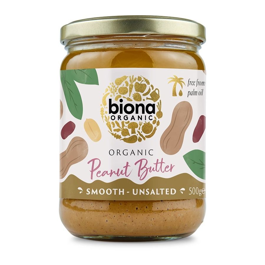 Biona Peanut Butter Smooth suolaton maapähkinävoi 500 g