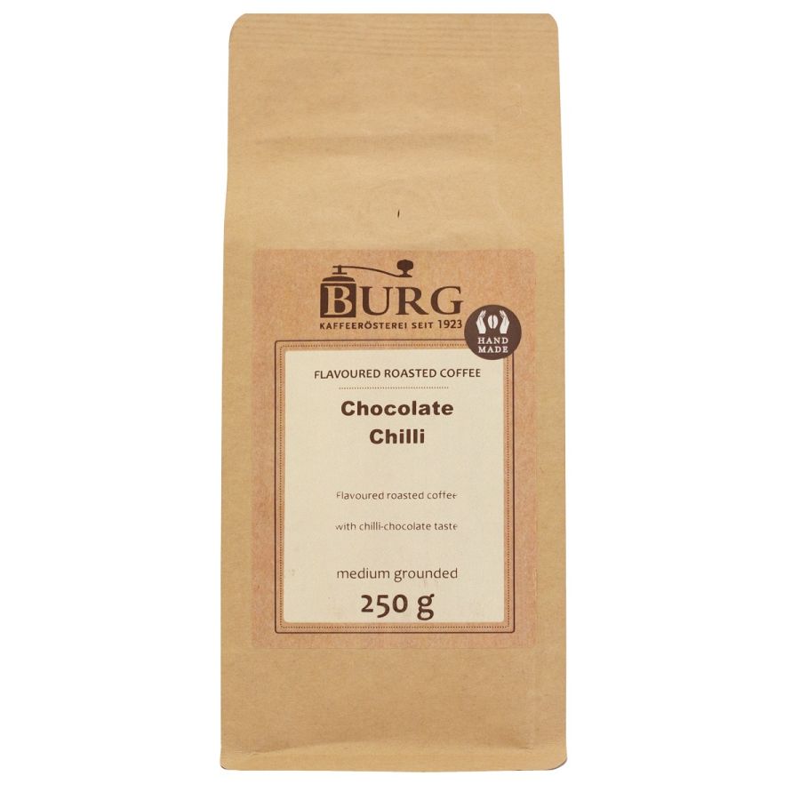 Burg Flavoured Coffee, Chocolate Chili  250 g Ground