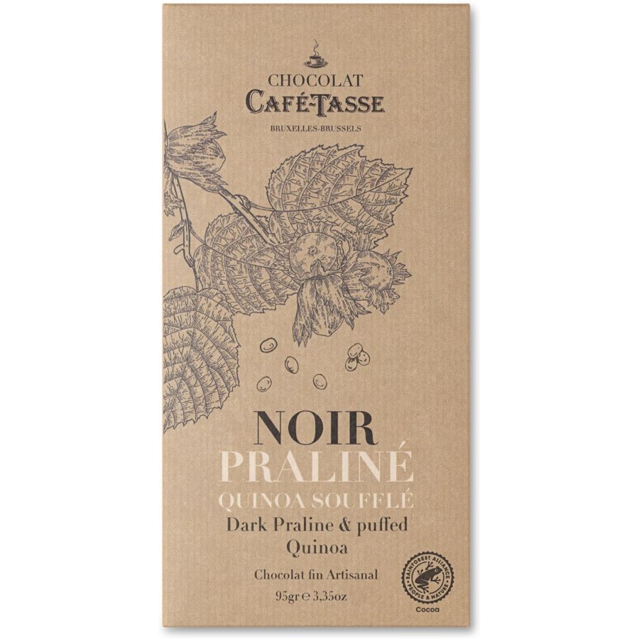 Café-Tasse tumma suklaapraliini & puffattu quinoa 95 g