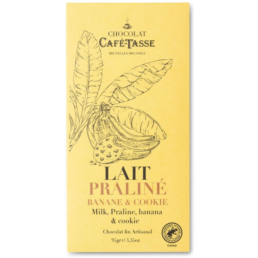 Café-Tasse maitosuklaa, praliini, banaani & cookie 95 g