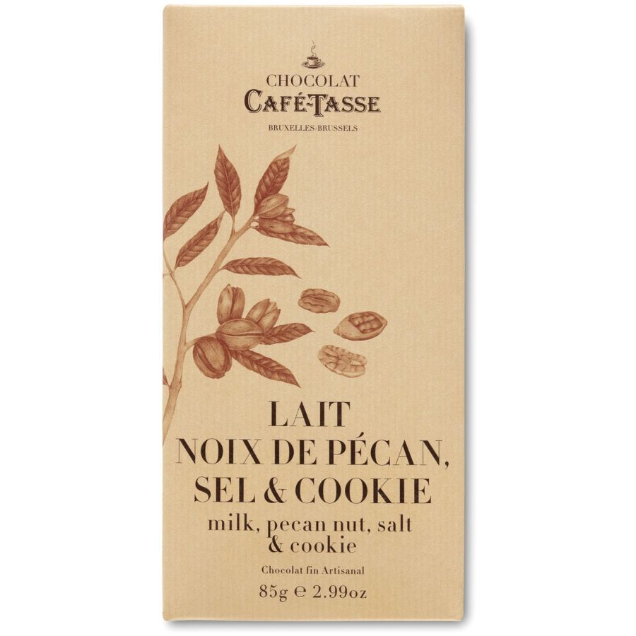 Café-Tasse maitosuklaa & pekaani, merisuola ja keksipalat 85 g