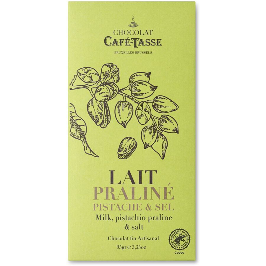 Café-Tasse maitosuklaapraliini & pistaasi ja merisuola 95 g