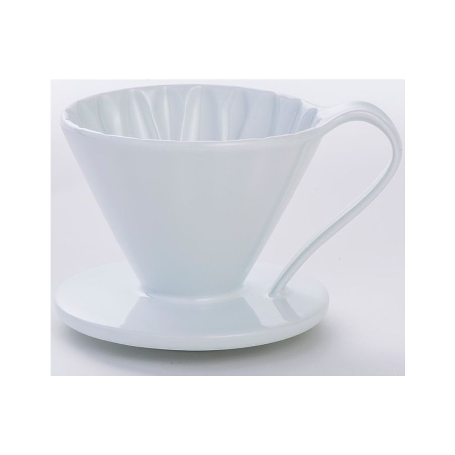 CAFEC Arita Ware Flower Dripper 1 kuppi, valkoinen