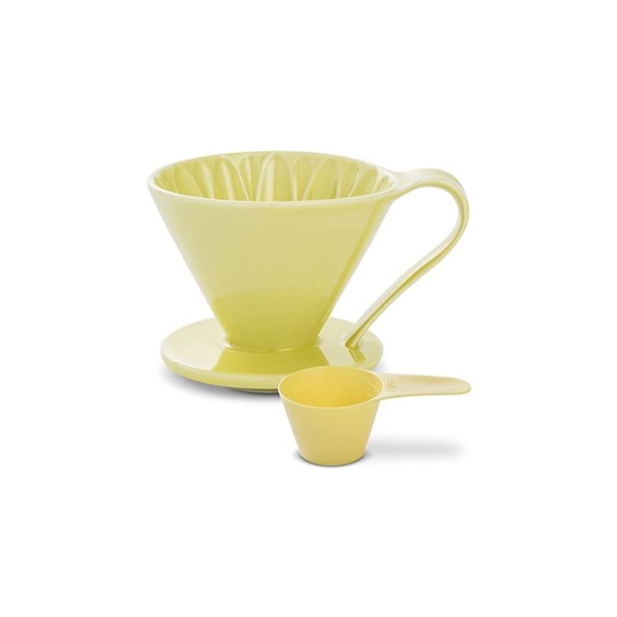 CAFEC Arita Ware Flower Dripper 4 kuppia, keltainen