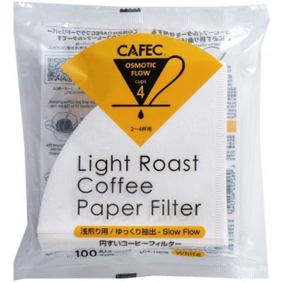 CAFEC Light Roast T-92 Coffee Paper Filter 4 Cup, 100 kpl