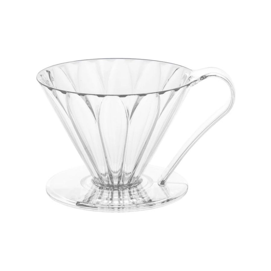 CAFEC Tritan Cone Shaped Flower Dripper -suodatinsuppilo 1 kuppi, kirkas