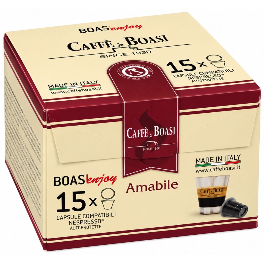 Caffè Boasi Amabile Nespresso-yhteensopivat kapselit 15 kpl