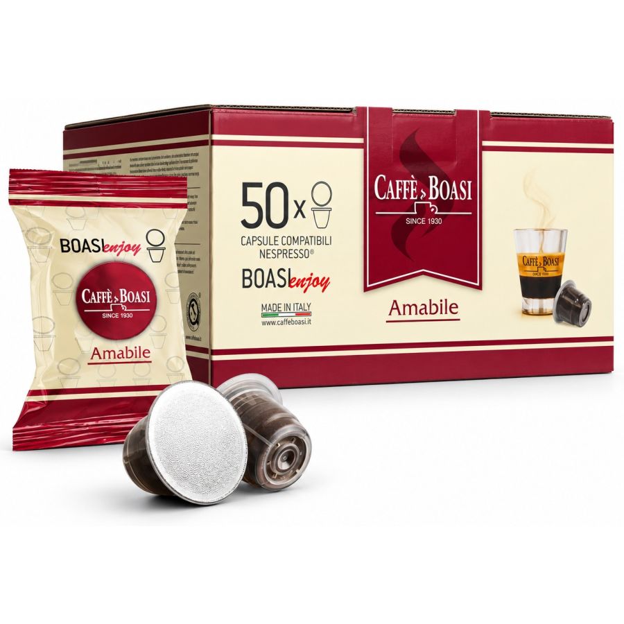 Caffè Boasi Amabile Nespresso-yhteensopivat kapselit 50 kpl