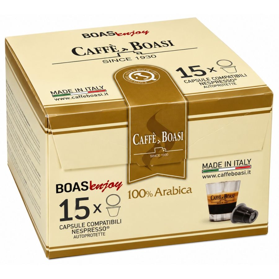 Caffè Boasi 100% Arabica Nespresso-yhteensopivat kapselit 15 kpl