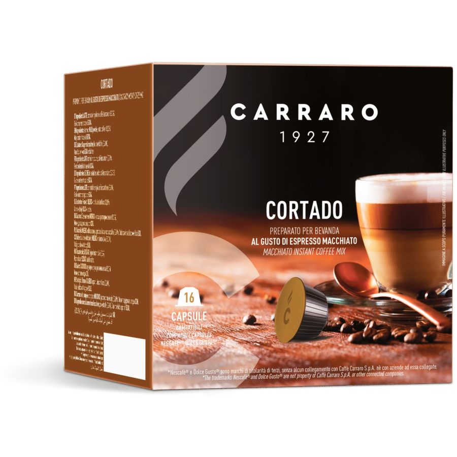 Carraro 1927 Cortado Dolce Gusto®-yhteensopiva kahvikapseli, 16 kpl