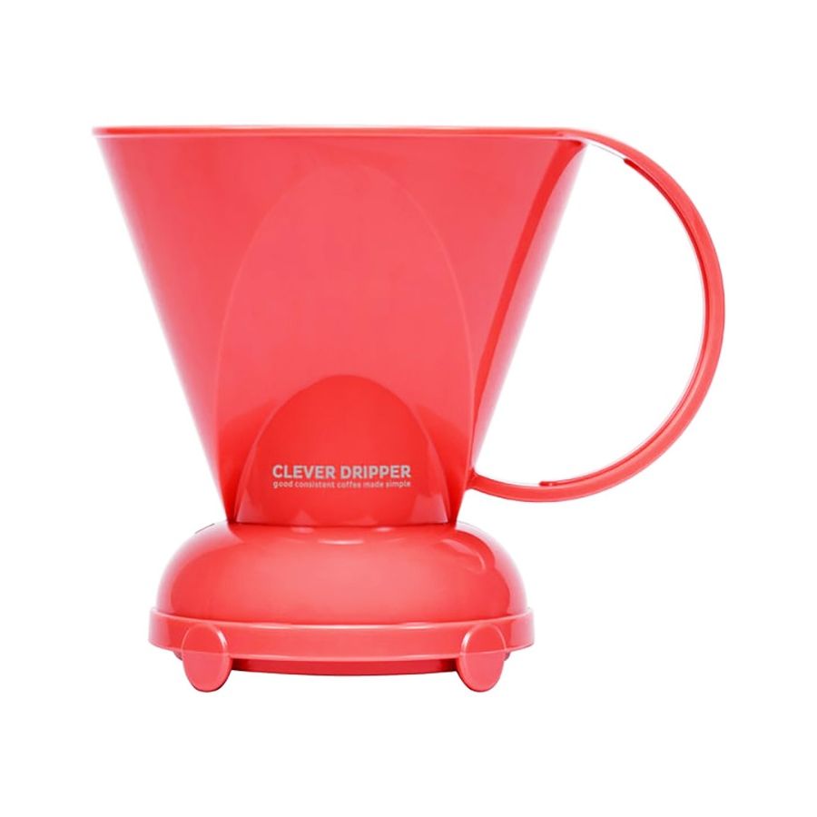 Clever Coffee Dripper L Coral Red + 100 suodatinpaperia