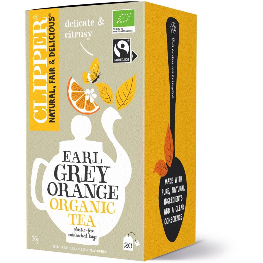 Clipper Organic Earl Grey Orange, 20 teepussia