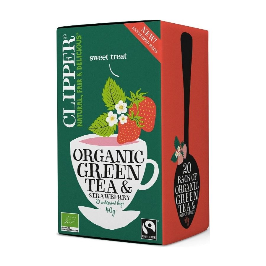 Clipper Organic Green Tea & Strawberry 20 Bags