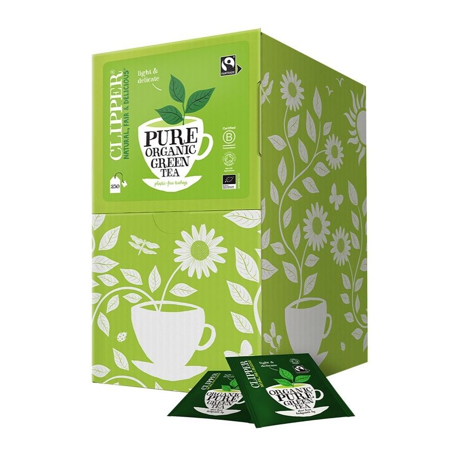 Clipper Organic Pure Green Tea 250 teepussia
