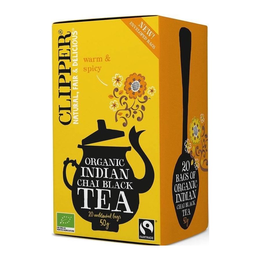 Clipper Organic Indian Chai Black Tea 20 teepussia