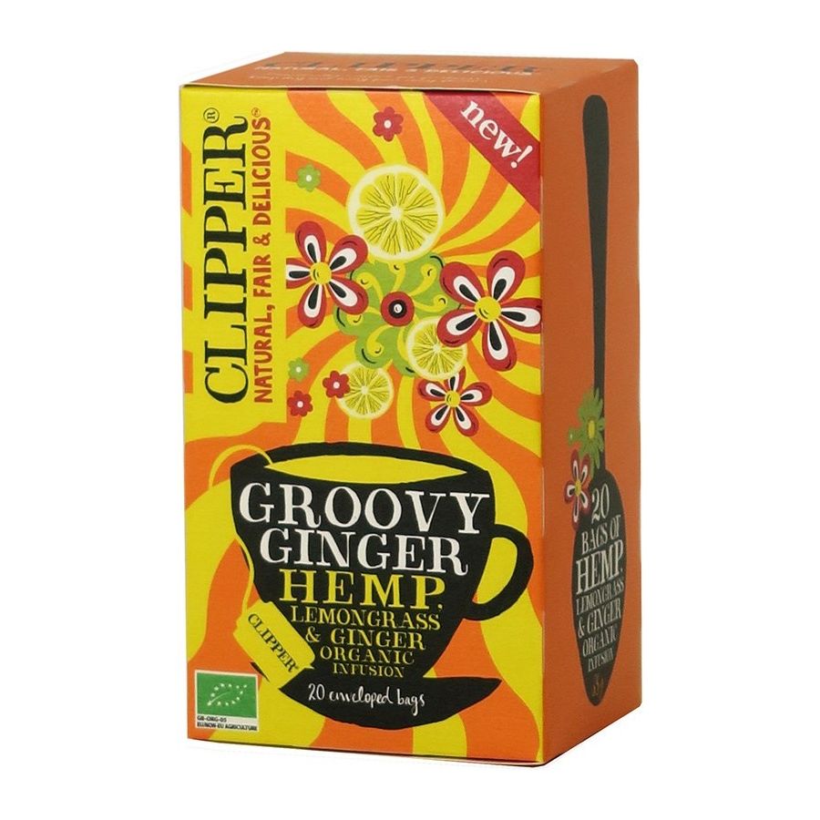 Clipper Organic Groovy Ginger - Hemp, Lemongrass & Ginger Infusion 20 tepåsar