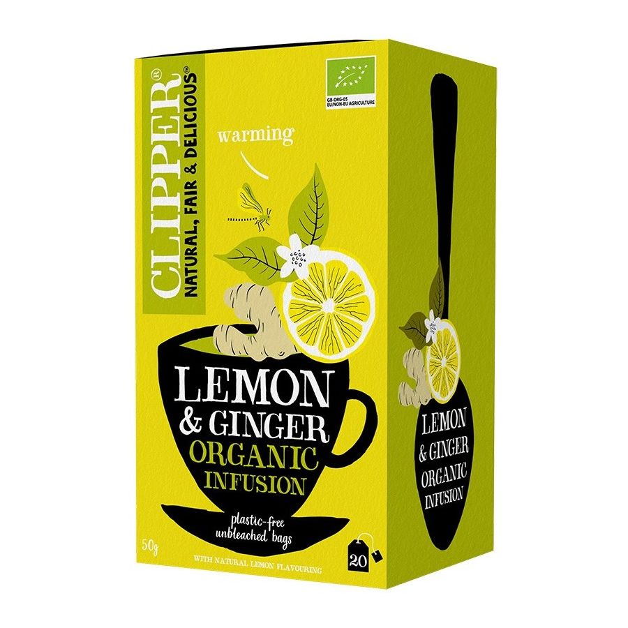 Clipper Organic Lemon & Ginger Infusion 20 teepussia