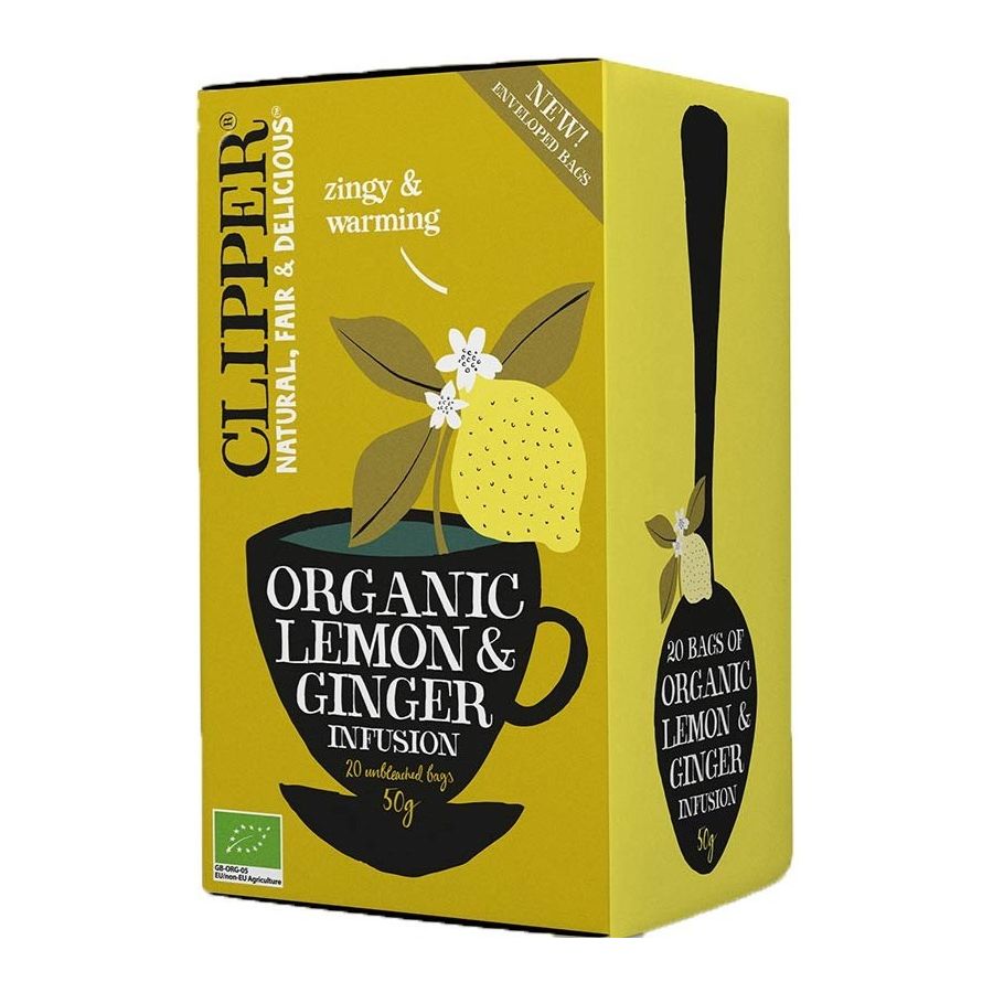 Clipper Organic Lemon & Ginger Infusion 20 teepussia