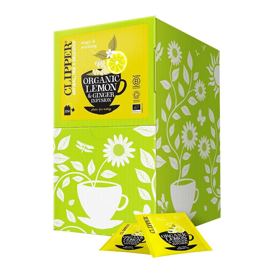Clipper Organic Lemon & Ginger Infusion, 250 Tea Bags