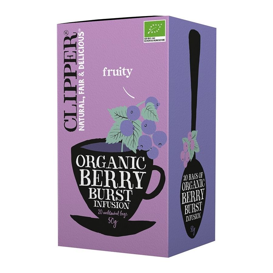 Clipper Organic Berry Burst Infusion 20 teepussia