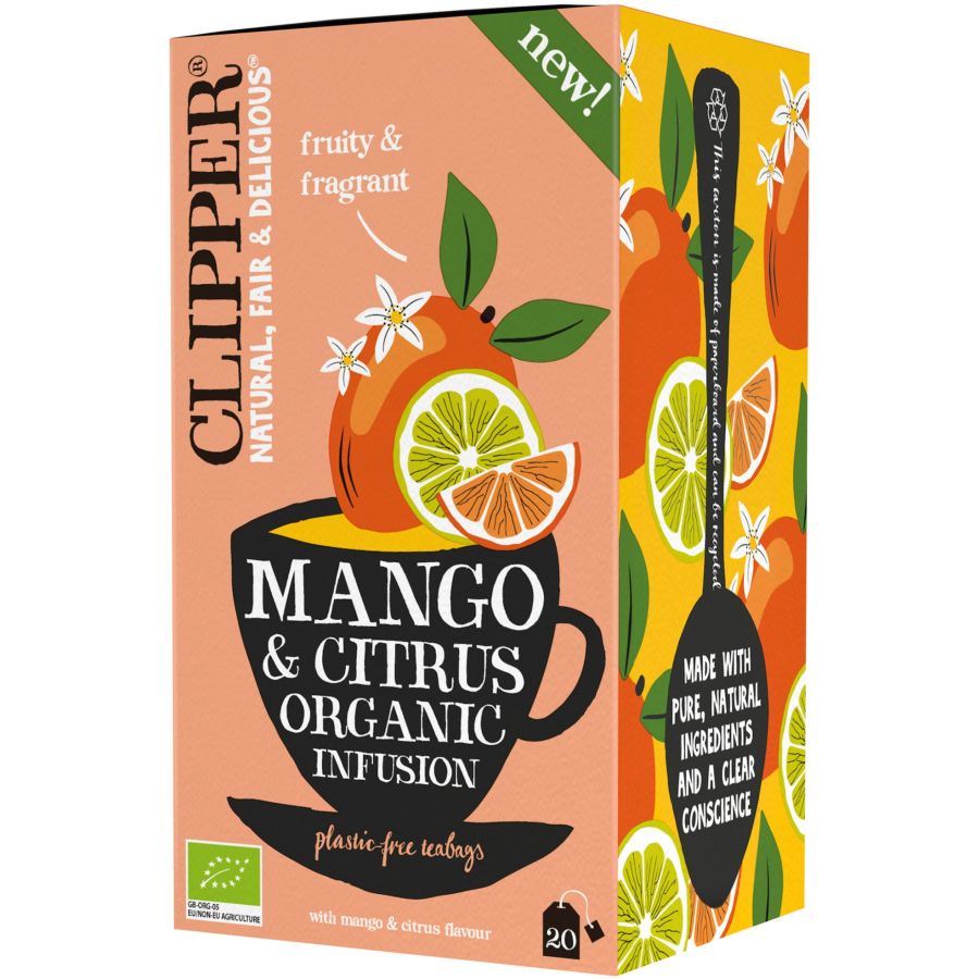 Clipper Mango & Citrus Organic Infusion 20 teepussia