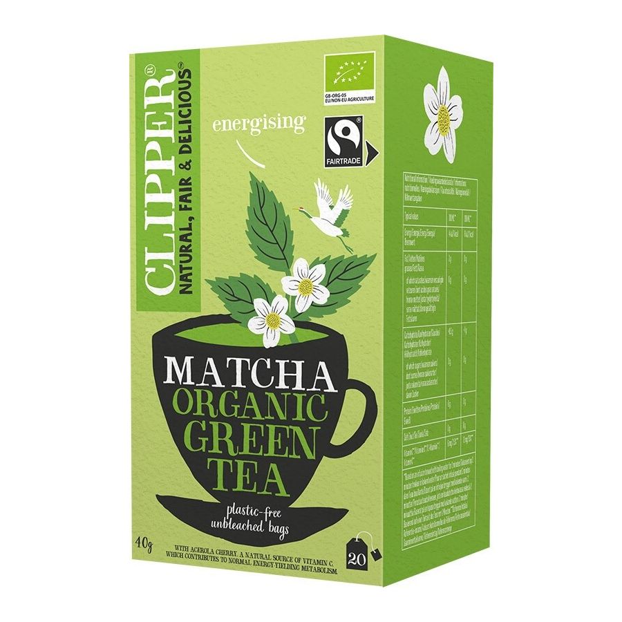 Clipper Matcha Organic Green Tea 20 teepussia
