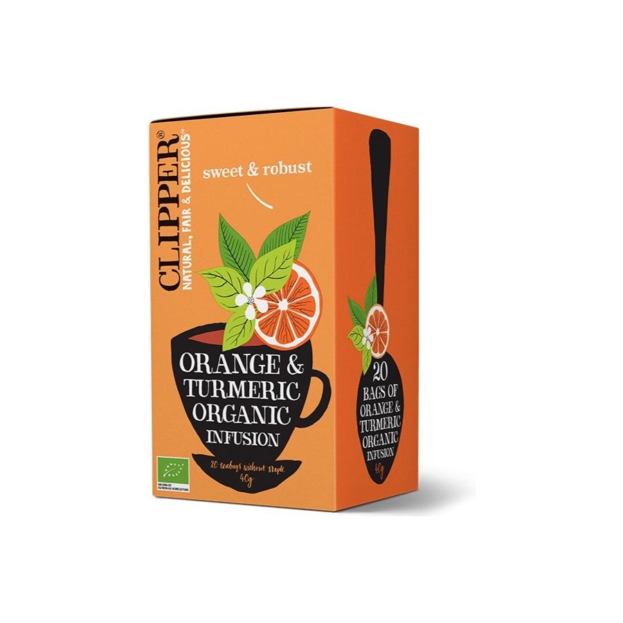 Clipper Orange & Turmeric Organic Infusion 20 teepussia