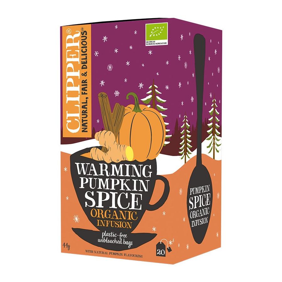 Clipper Warming Pumpkin Spice Organic Infusion 20 teepussia