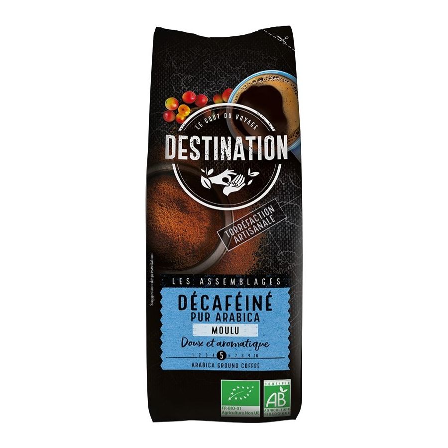 Destination Organic Décaféiné kofeiiniton jauhettu suodatinkahvi 250 g