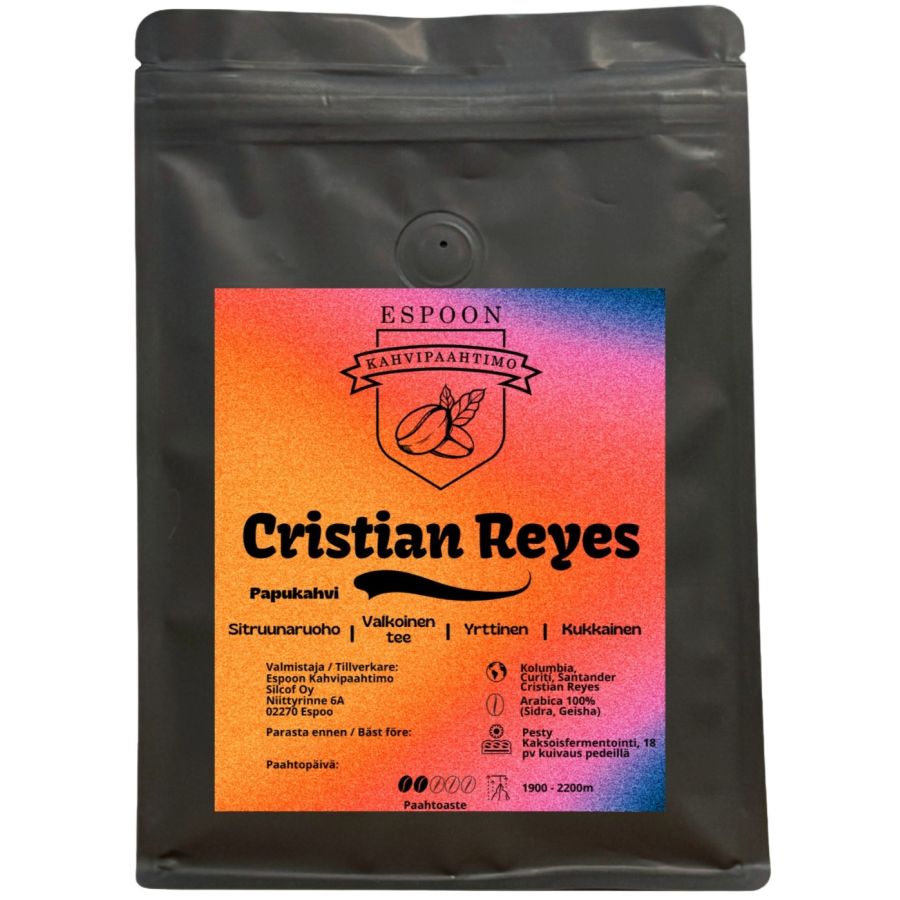 Espoon Kahvipaahtimo Cristian Reyes Sidra & Geisha Blend 200 g kahvipavut