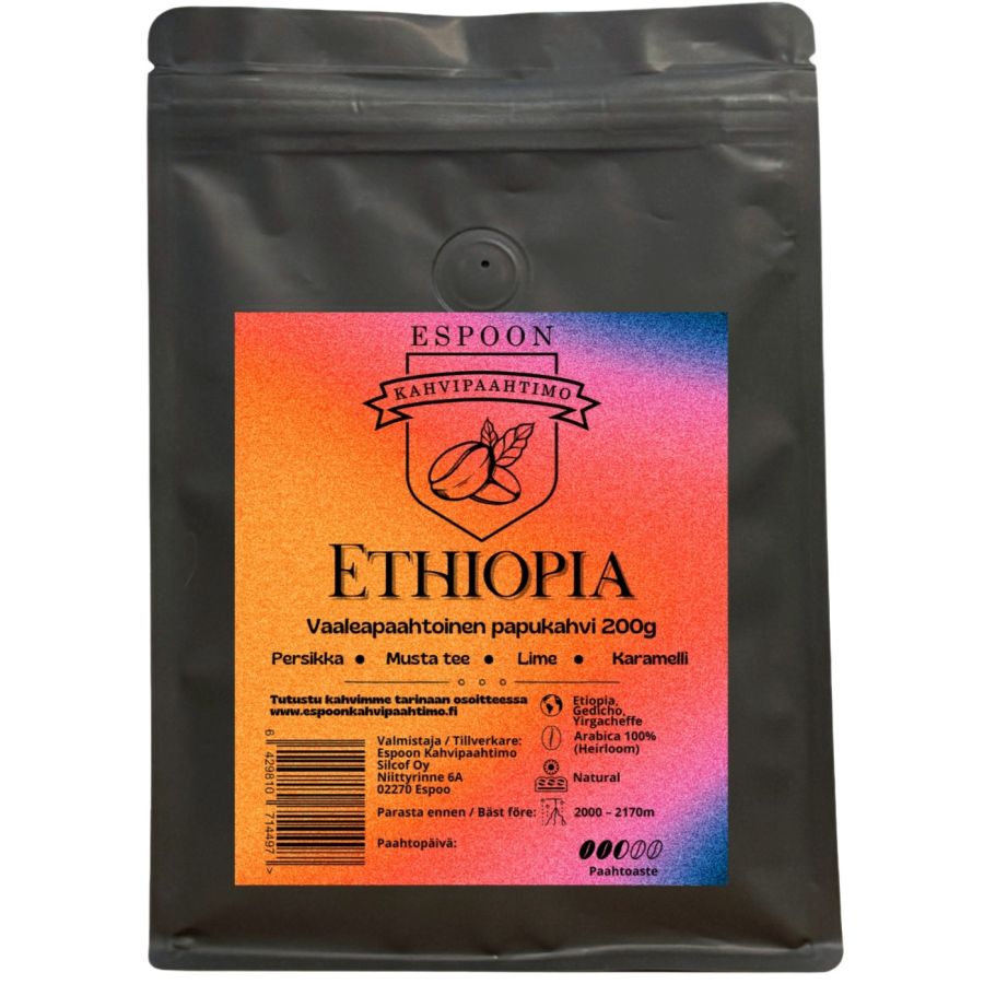 Espoon Kahvipaahtimo Ethiopia 200 g kahvipavut
