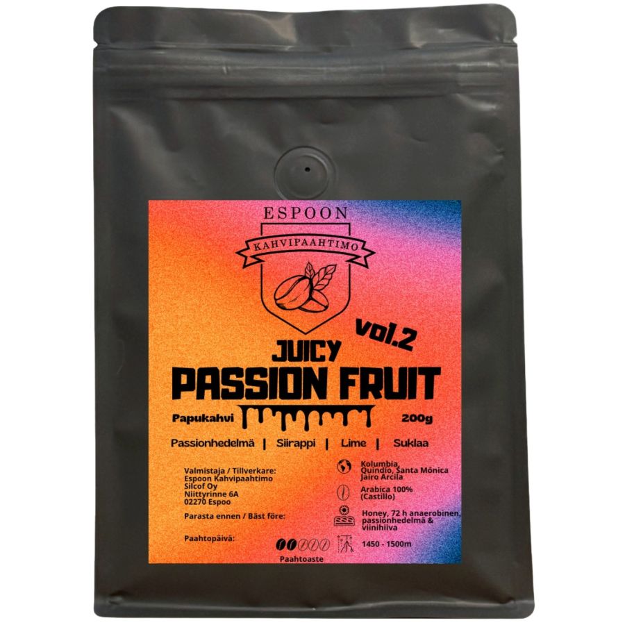 Espoon Kahvipaahtimo Juicy Passion Fruit 200 g kahvipavut