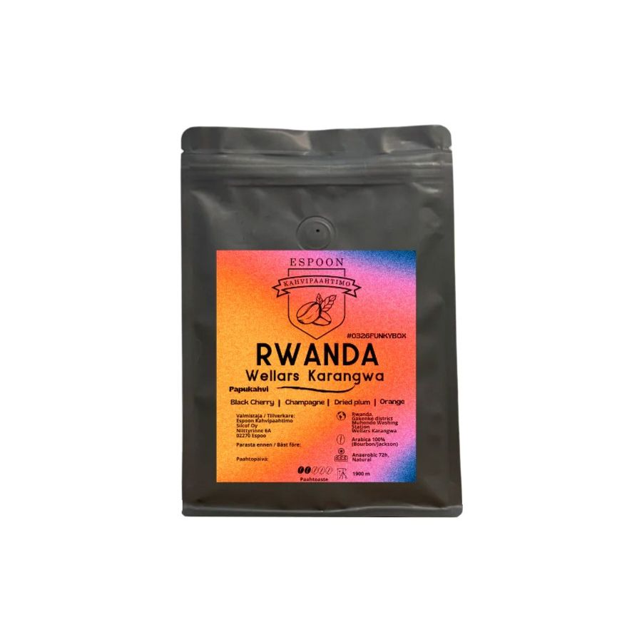 Espoon Kahvipaahtimo Rwanda Wellars Karangwa 72h Anaerobic 200 g kahvipavut