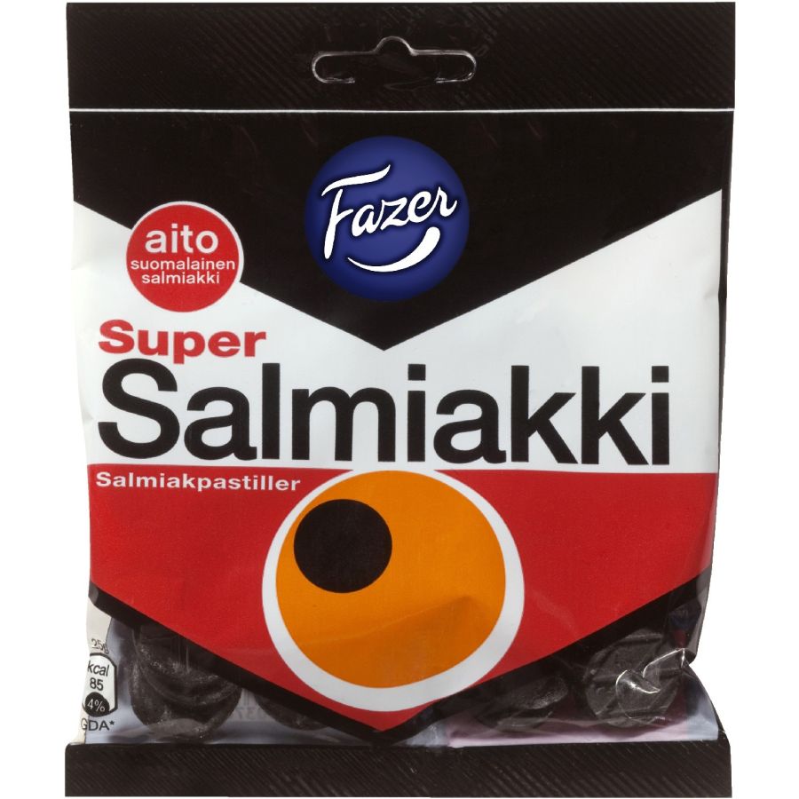Fazer Super Salmiakki karkkipussi 80 g