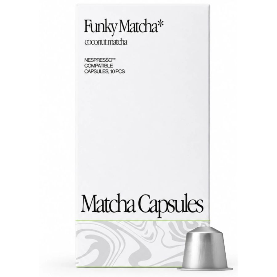 Funky Matcha Coconut Matcha Nespresso-yhteensopivat matchakapselit 10 kpl