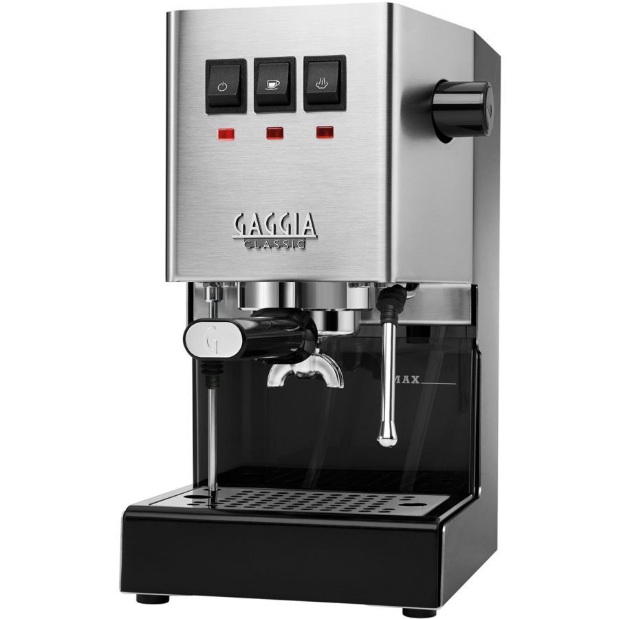 Gaggia Classic Evo Pro 2023 espressokone, harjattu teräs