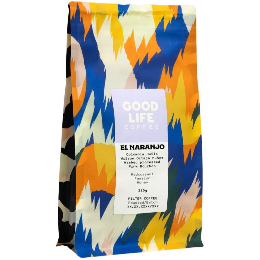 Good Life Coffee El Naranjo Washed Pink Bourbon, Kolumbia 225 g kahvipavut