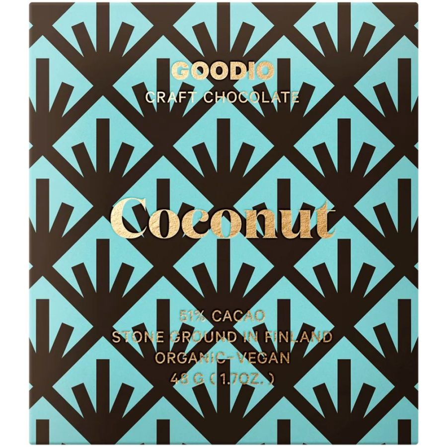 Goodio Coconut luomu-suklaa 51%, 48 g