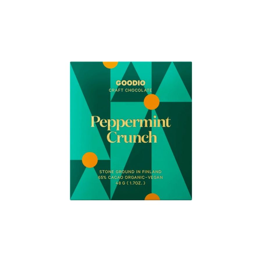 Goodio Peppermint Crunch luomu-suklaa 65%, 48 g