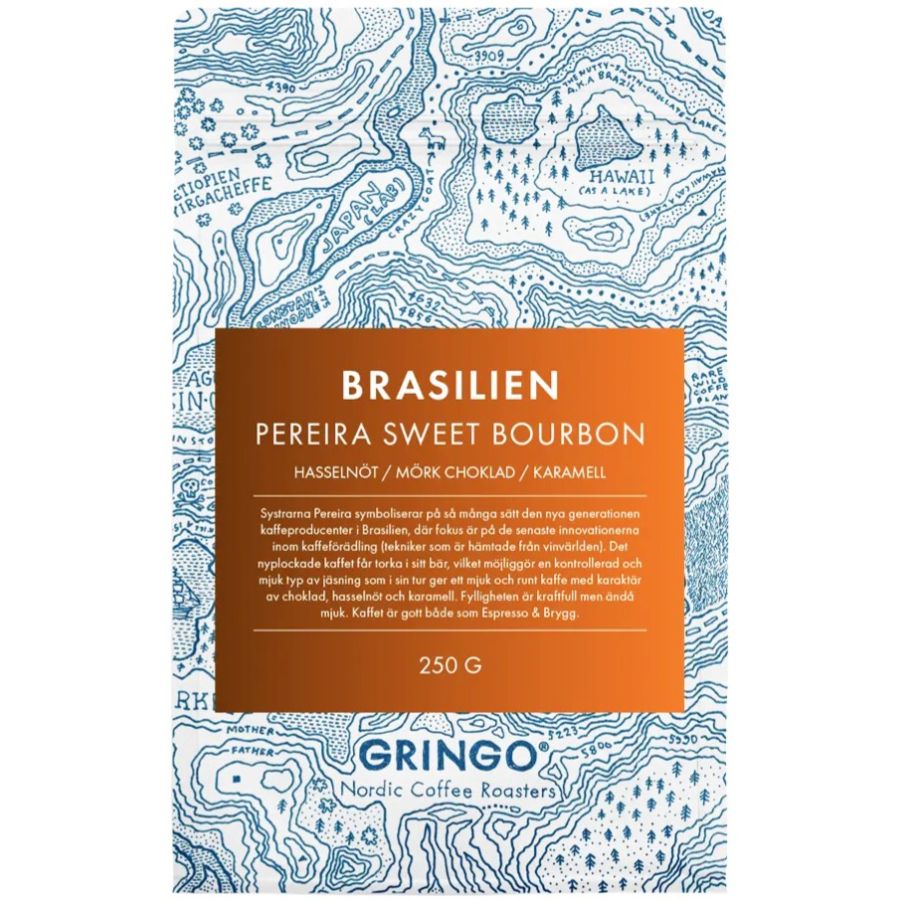 Gringo Nordic Brasilien Pereira Sweet Bourbon 250 g kahvipavut