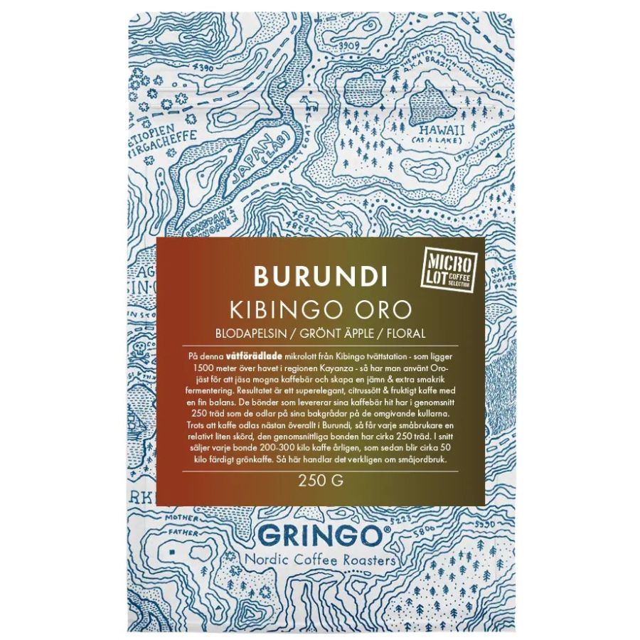 Gringo Nordic Burundi Kibingo Oro 250 g kahvipavut