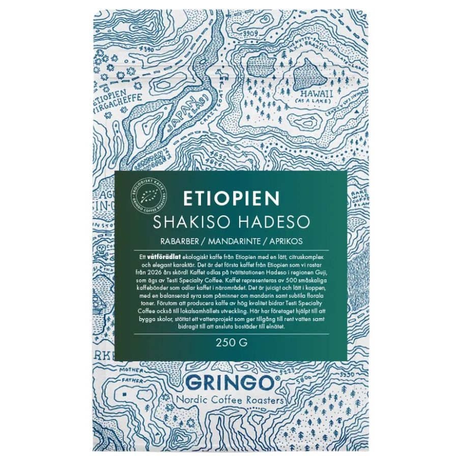 Gringo Nordic Organic Etiopien Shakiso Hadeso 250 g kahvipavut