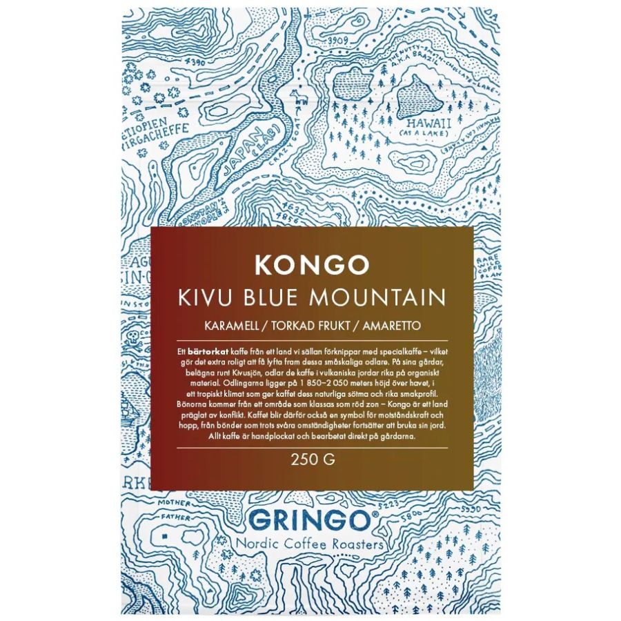 Gringo Nordic Kongo Kivu Blue Mountain 250 g kahvipavut