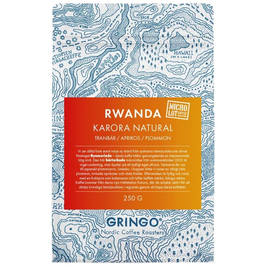 Gringo Nordic Rwanda Karora Natural 250 g kahvipavut