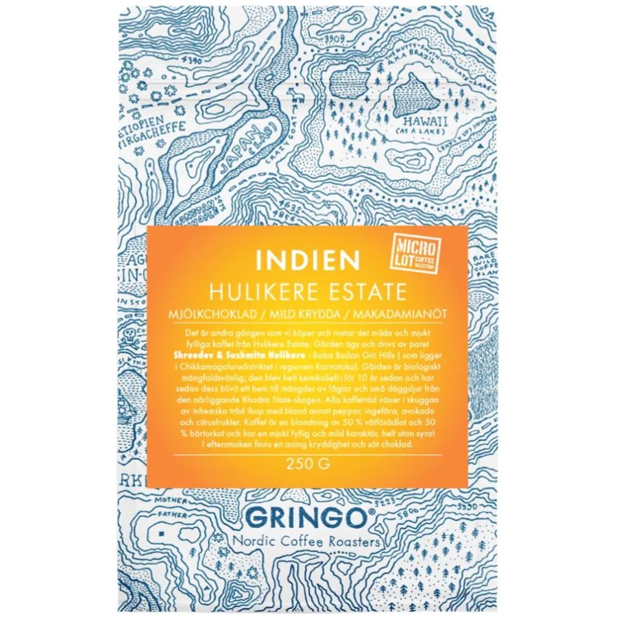 Gringo Nordic Indien Hulikere Estate 250 g kahvipavut